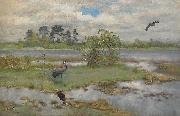 Landscape With Cranes at the Water